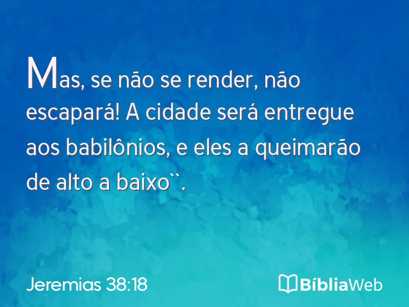 Jeremias 38:18 em imagem para compartilhar