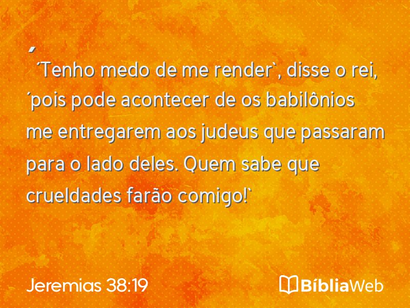 Jeremias 38:19 em imagem para compartilhar