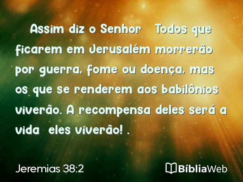 Jeremias 38:2 em imagem para compartilhar