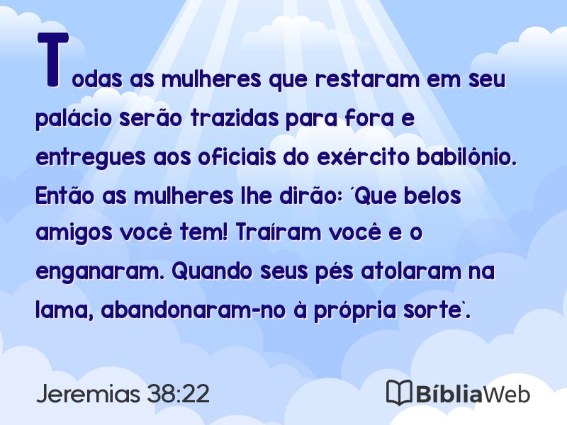 Jeremias 38:22 em imagem para compartilhar