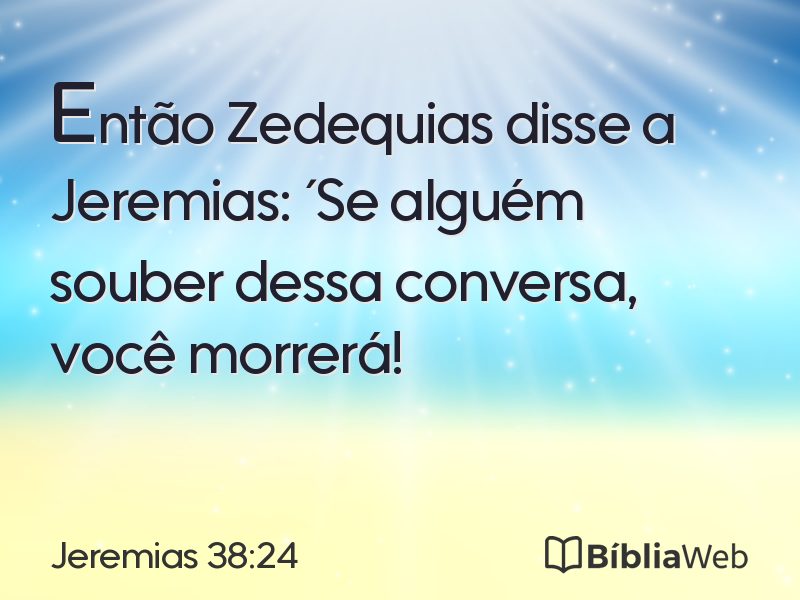 Jeremias 38:24 em imagem para compartilhar