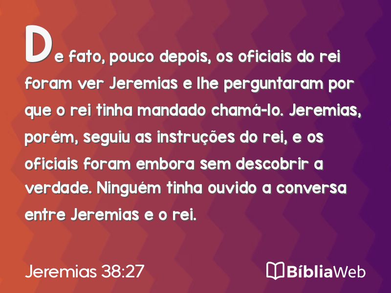 Jeremias 38:27 em imagem para compartilhar
