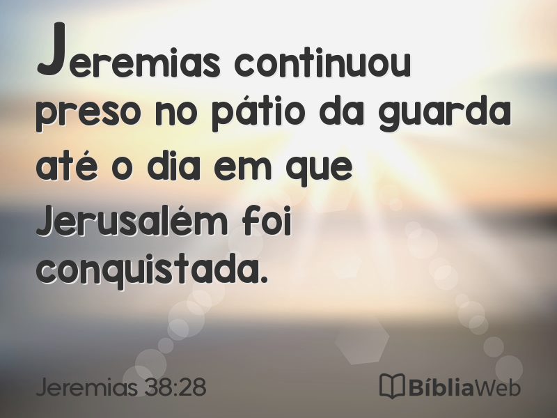 Jeremias 38:28 em imagem para compartilhar