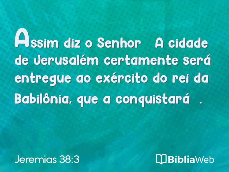 Jeremias 38:3 em imagem para compartilhar