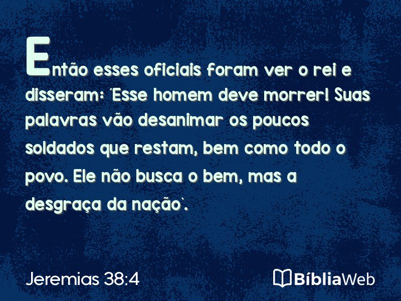 Jeremias 38:4 em imagem para compartilhar