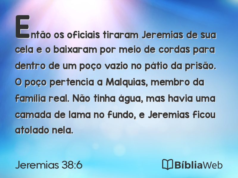 Jeremias 38:6 em imagem para compartilhar