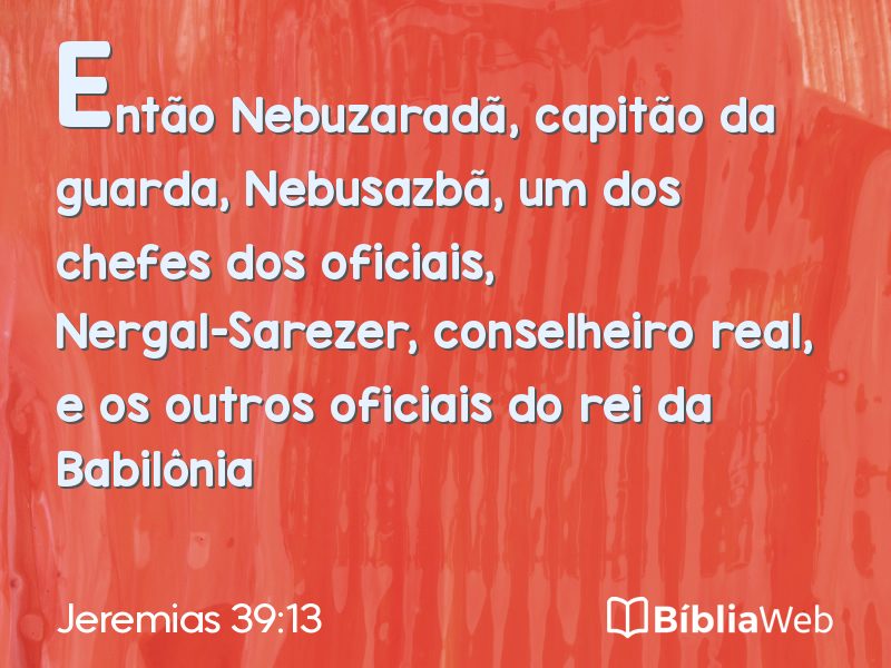 Jeremias 39:13 em imagem para compartilhar