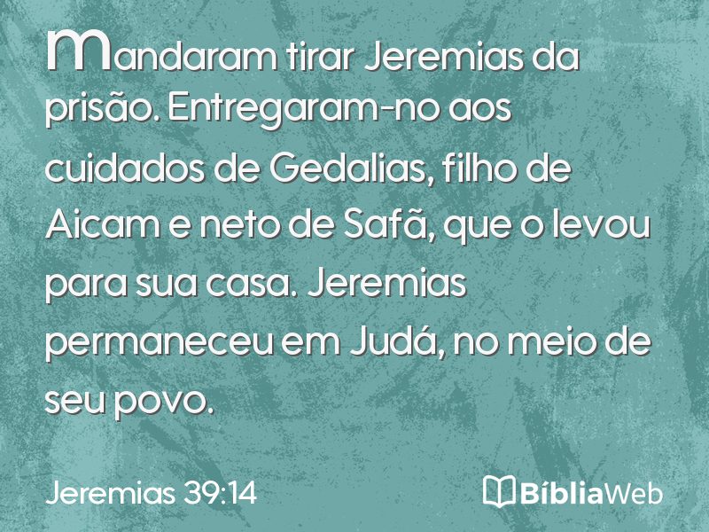 Jeremias 39:14 em imagem para compartilhar