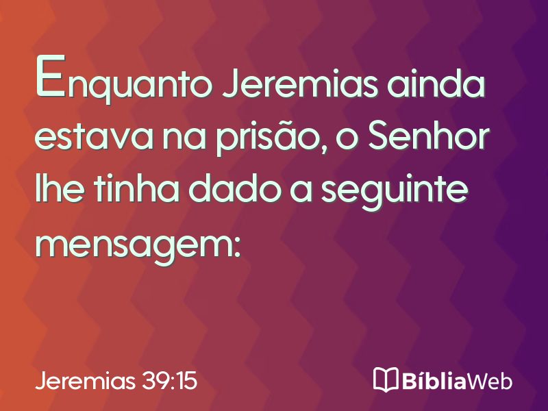 Jeremias 39:15 em imagem para compartilhar