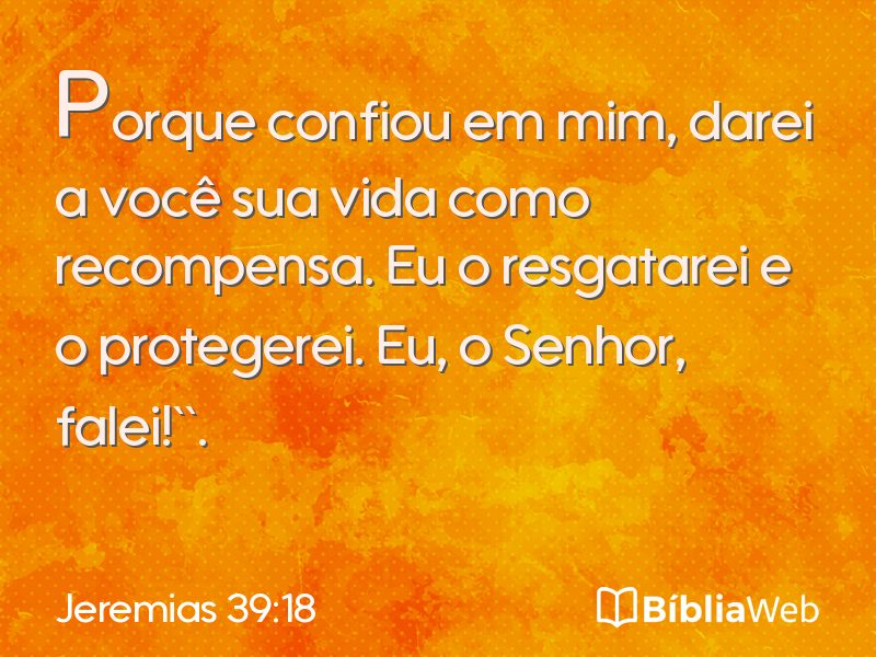 Jeremias 39:18 em imagem para compartilhar