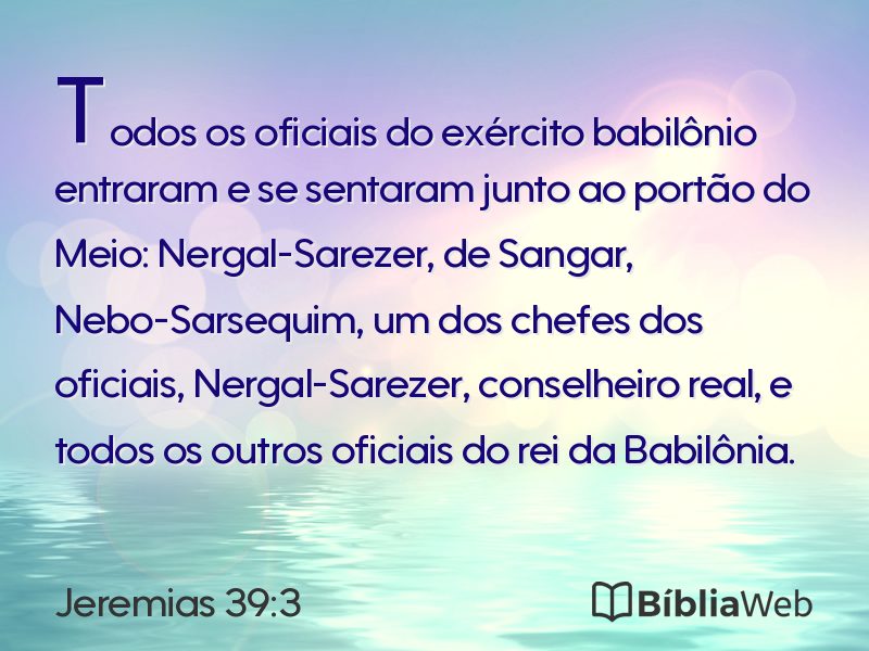 Jeremias 39:3 em imagem para compartilhar