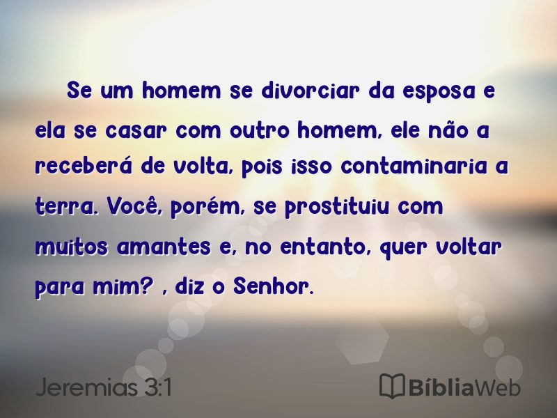 Jeremias 3:1 em imagem para compartilhar