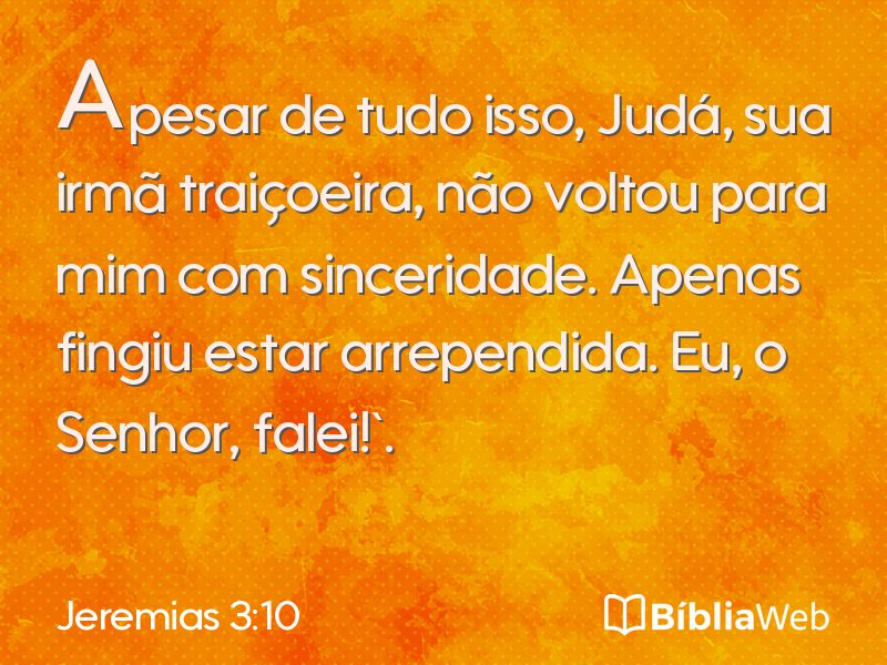 Jeremias 3:10 em imagem para compartilhar