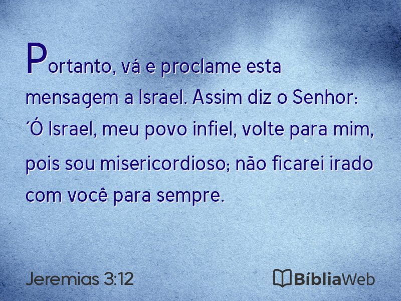 Jeremias 3:12 em imagem para compartilhar