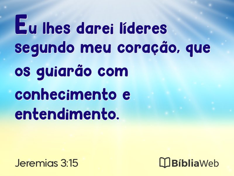 Jeremias 3:15 em imagem para compartilhar