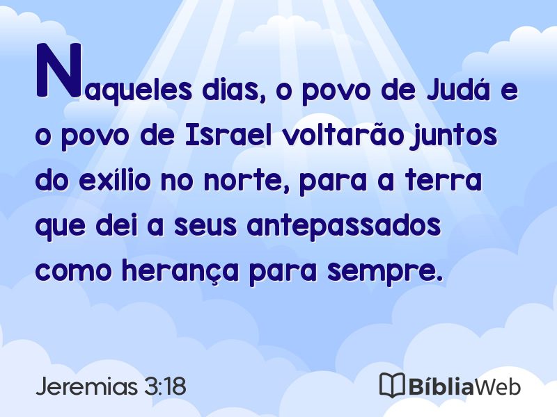 Jeremias 3:18 em imagem para compartilhar