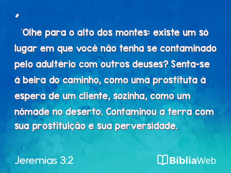 Jeremias 3:2 em imagem para compartilhar
