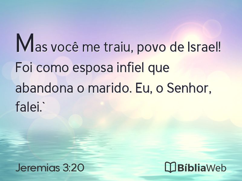 Jeremias 3:20 em imagem para compartilhar