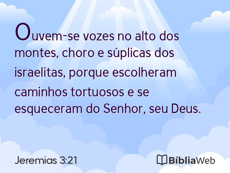 Jeremias 3:21 em imagem para compartilhar