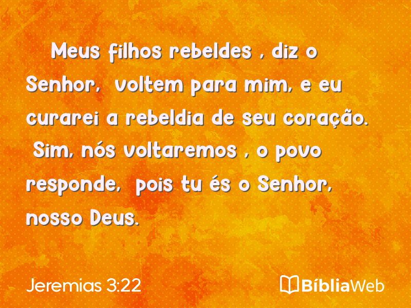 Jeremias 3:22 em imagem para compartilhar