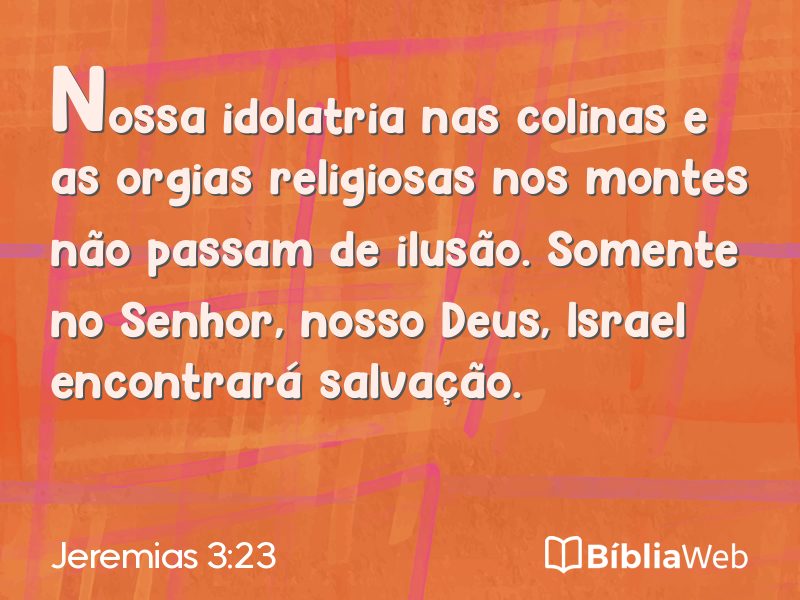 Jeremias 3:23 em imagem para compartilhar