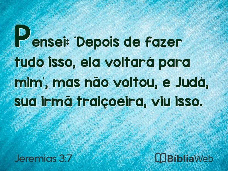Jeremias 3:7 em imagem para compartilhar