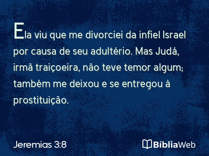 Jeremias 3:8 em imagem para compartilhar