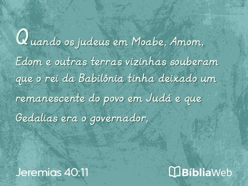Jeremias 40:11 em imagem para compartilhar