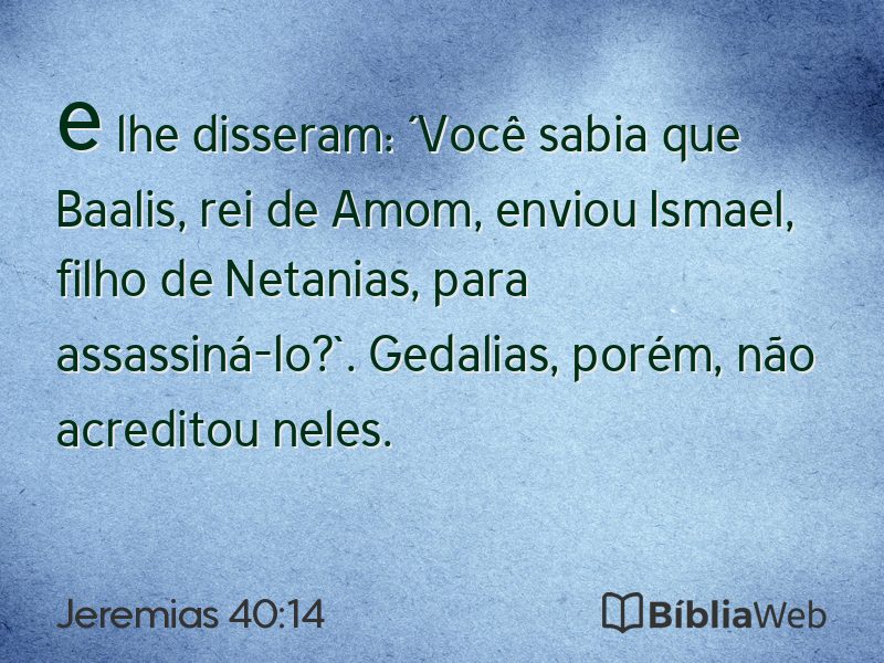 Jeremias 40:14 em imagem para compartilhar