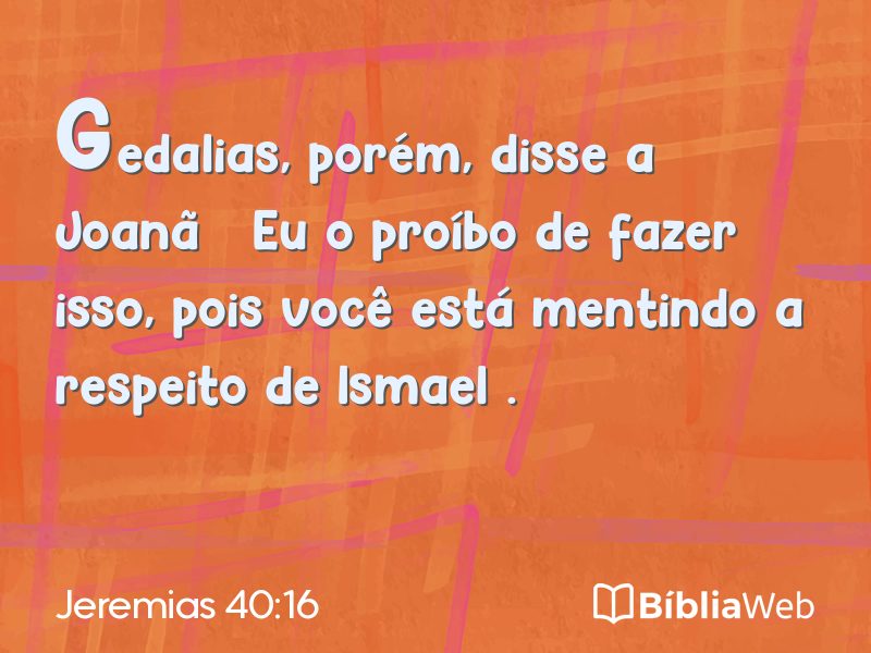 Jeremias 40:16 em imagem para compartilhar