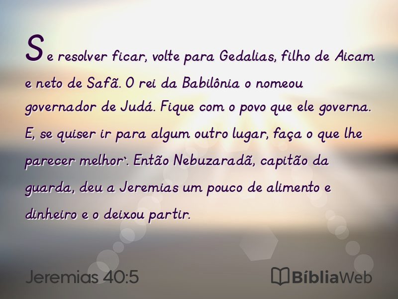 Jeremias 40:5 em imagem para compartilhar