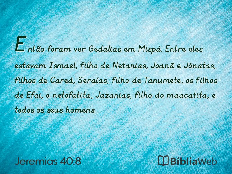 Jeremias 40:8 em imagem para compartilhar
