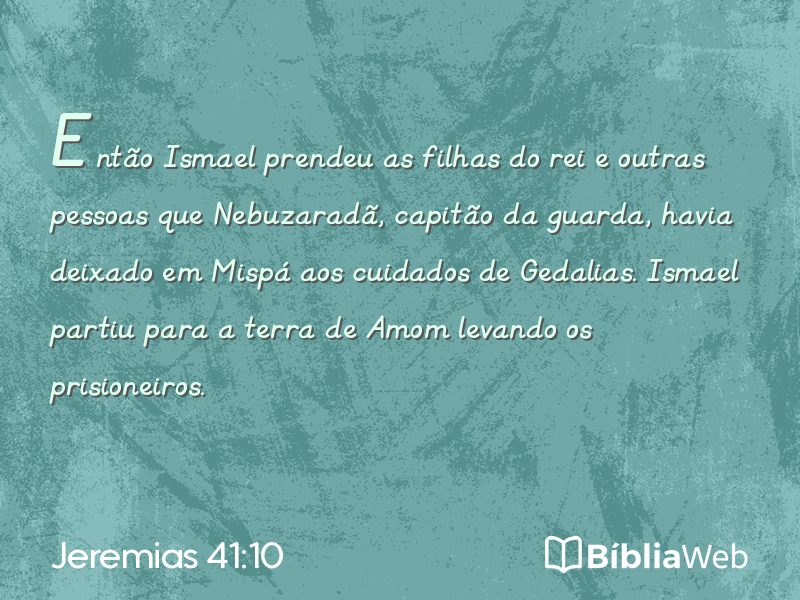 Jeremias 41:10 em imagem para compartilhar