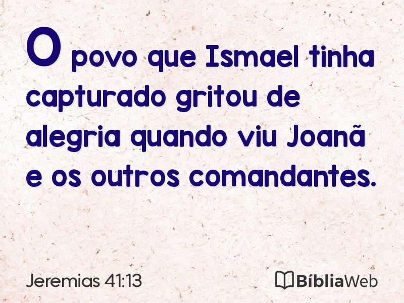 Jeremias 41:13 em imagem para compartilhar