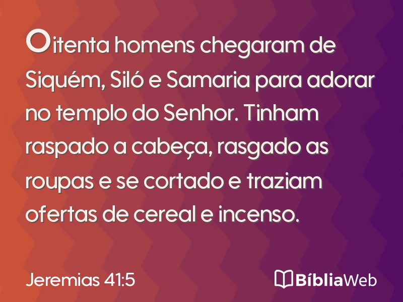 Jeremias 41:5 em imagem para compartilhar
