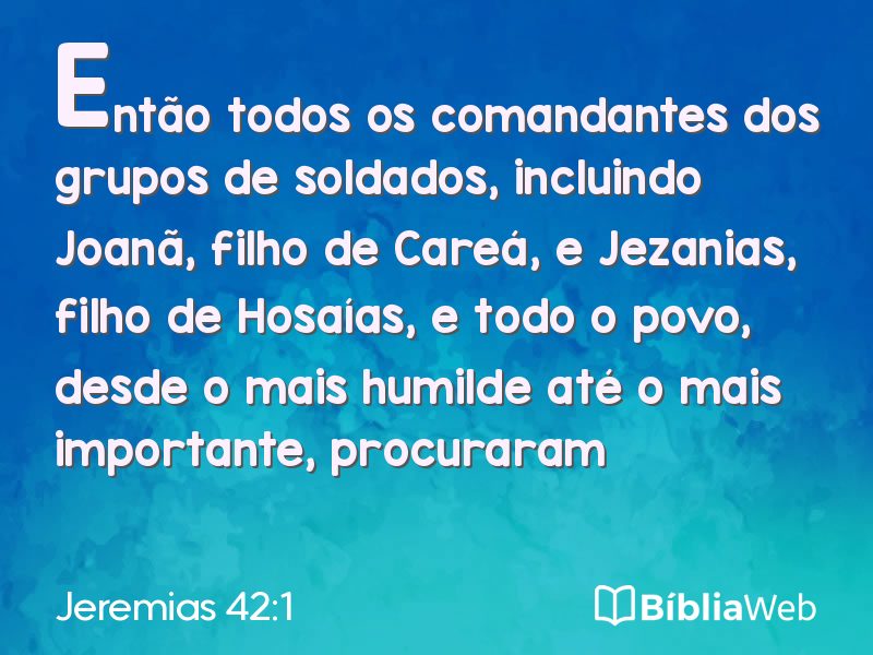 Jeremias 42:1 em imagem para compartilhar