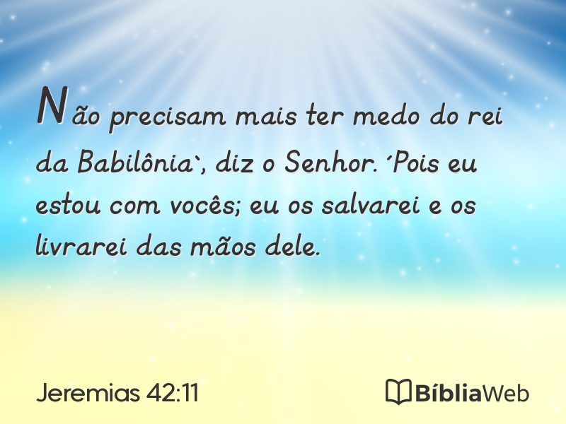 Jeremias 42:11 em imagem para compartilhar