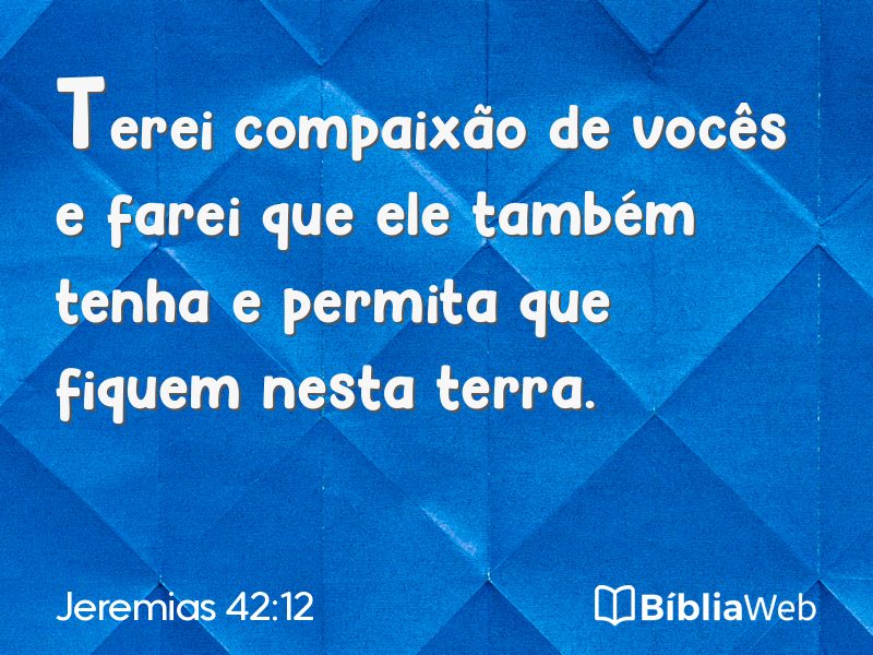 Jeremias 42:12 em imagem para compartilhar