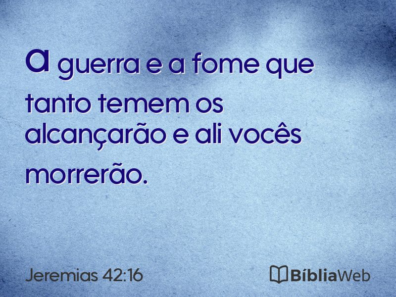 Jeremias 42:16 em imagem para compartilhar