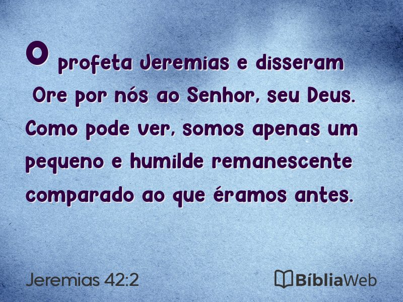 Jeremias 42:2 em imagem para compartilhar
