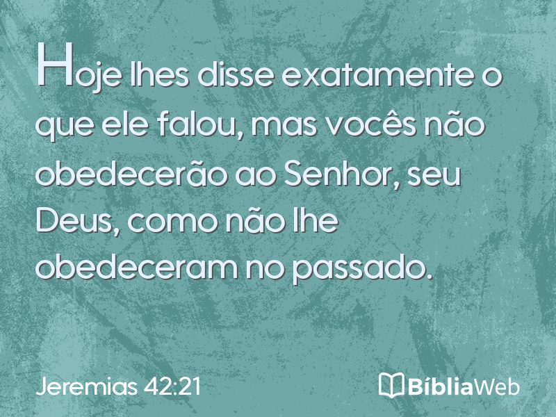 Jeremias 42:21 em imagem para compartilhar
