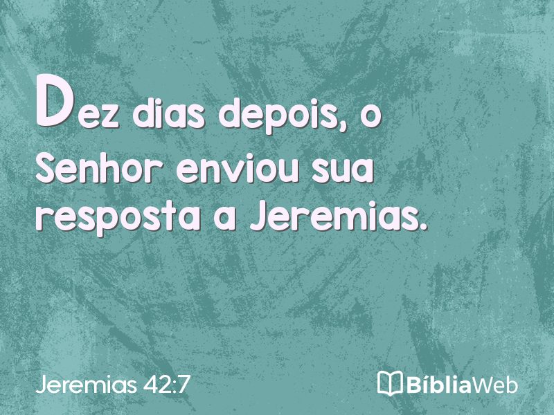 Jeremias 42:7 em imagem para compartilhar