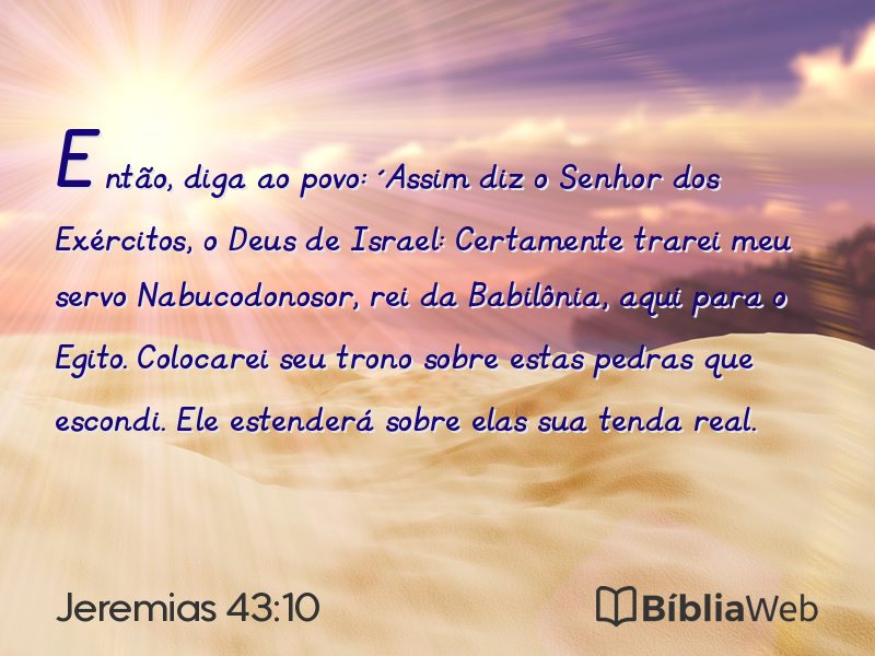 Jeremias 43:10 em imagem para compartilhar