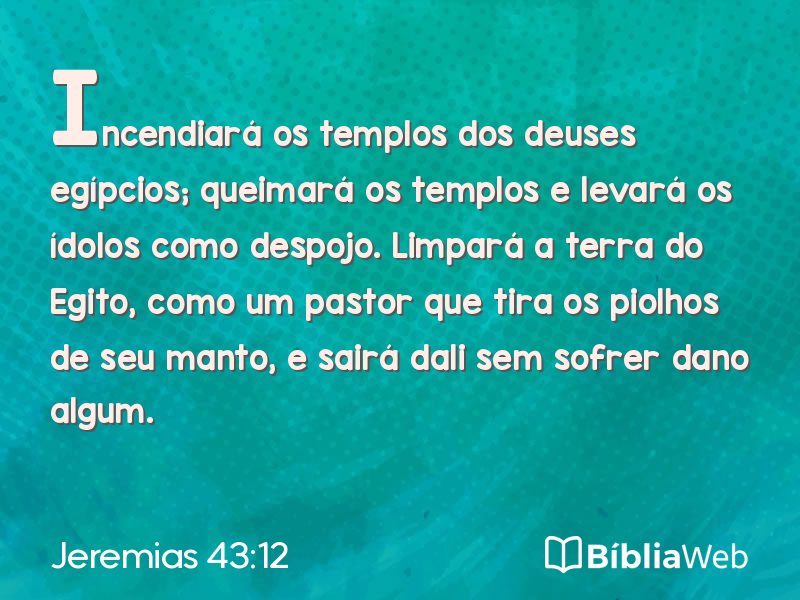 Jeremias 43:12 em imagem para compartilhar