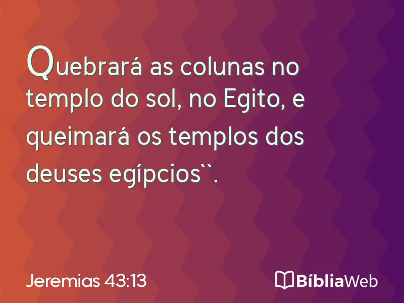 Jeremias 43:13 em imagem para compartilhar