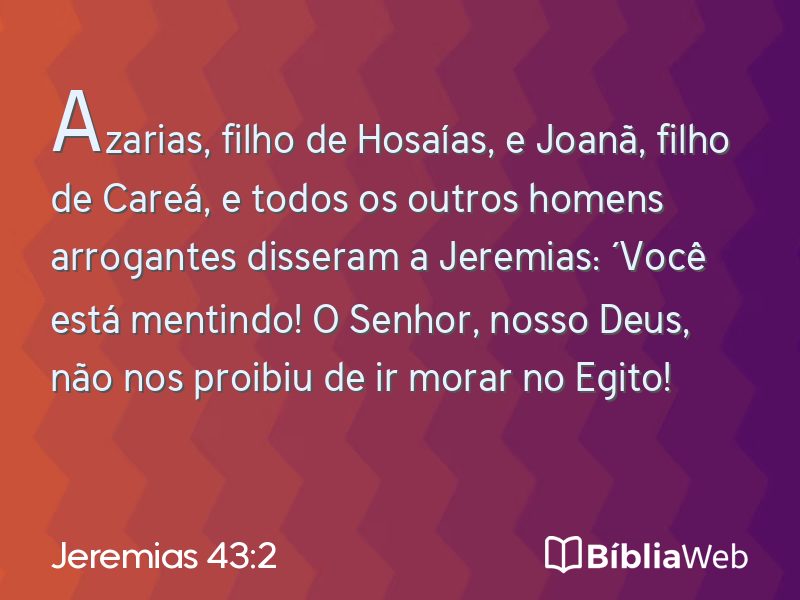 Jeremias 43:2 em imagem para compartilhar