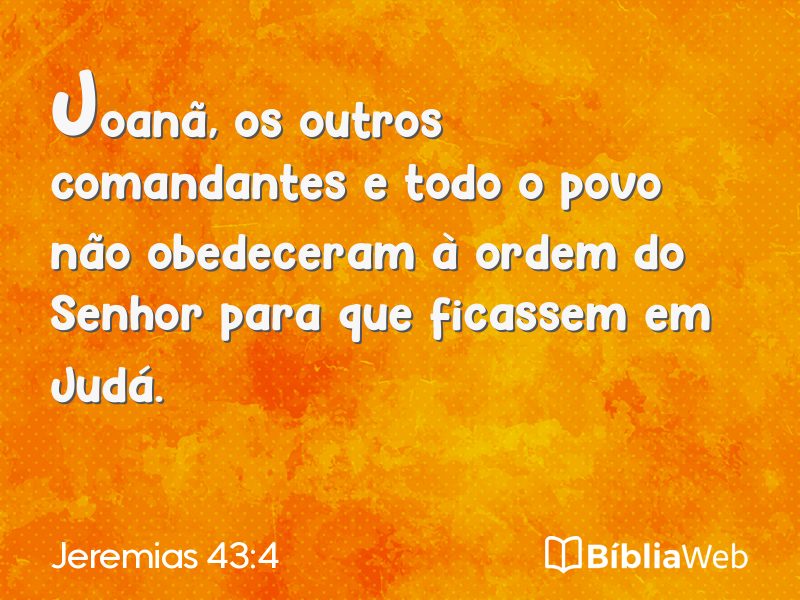 Jeremias 43:4 em imagem para compartilhar
