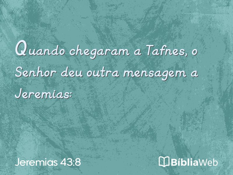 Jeremias 43:8 em imagem para compartilhar