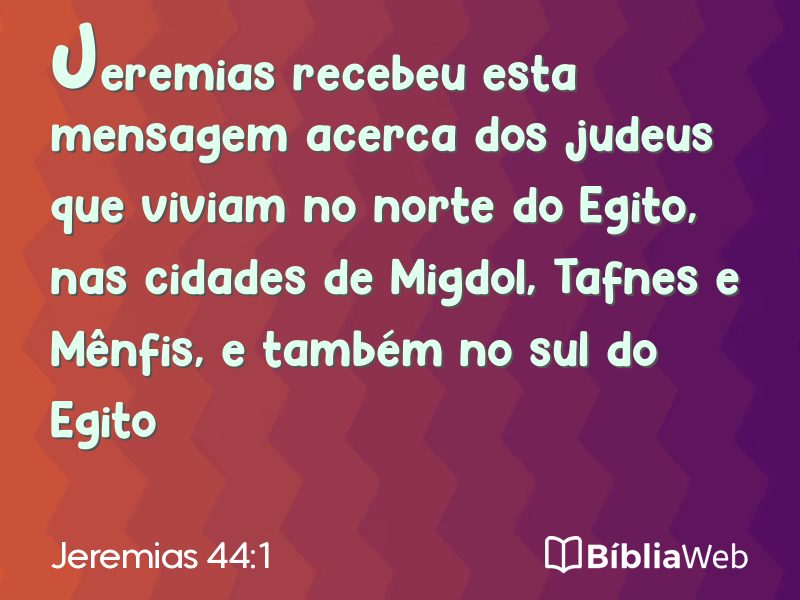 Jeremias 44:1 em imagem para compartilhar