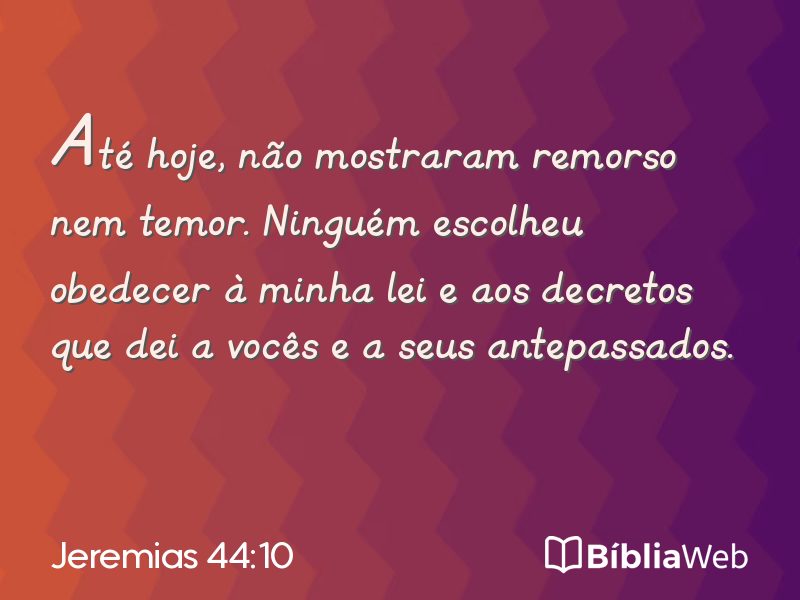 Jeremias 44:10 em imagem para compartilhar
